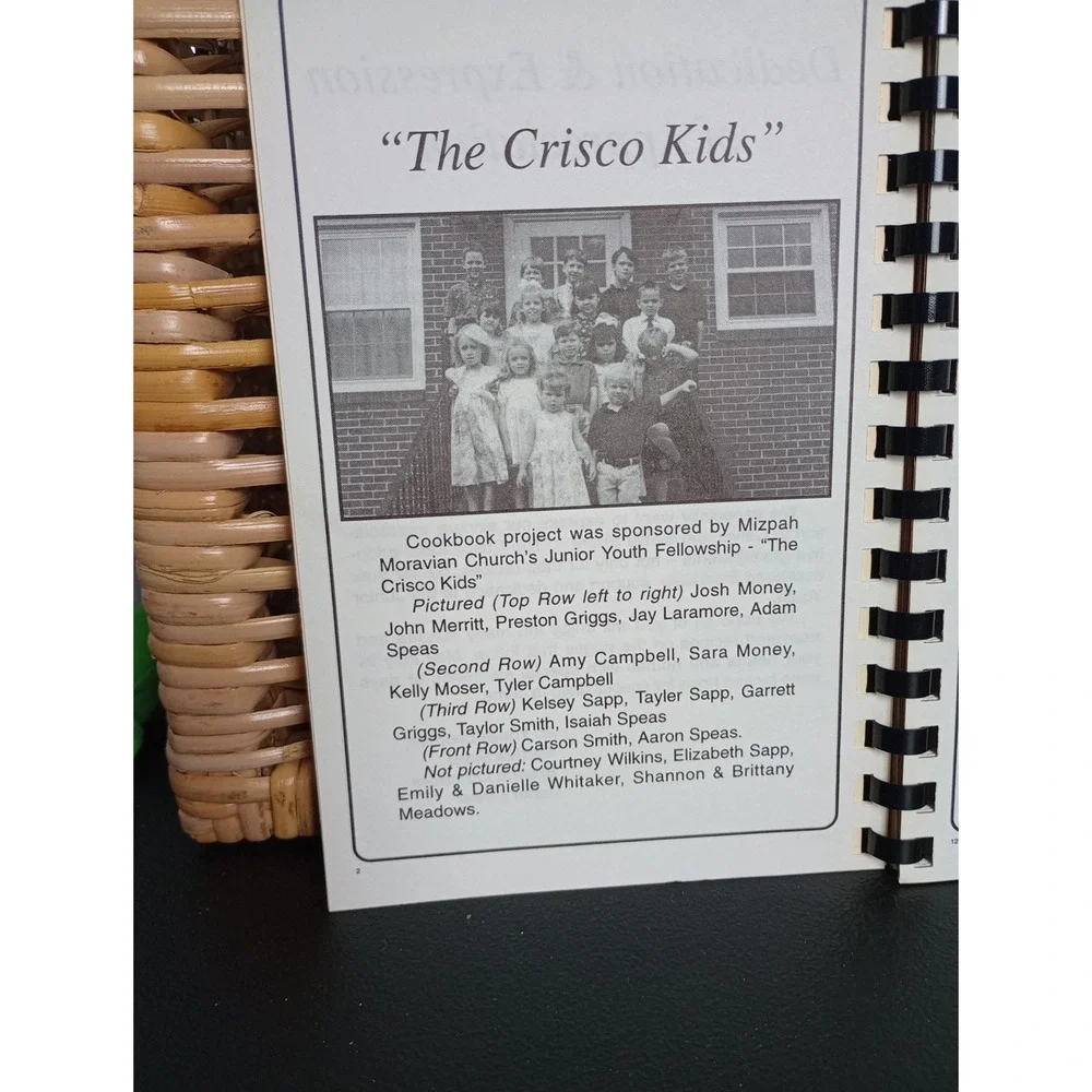 Vintage Mizpah Moravian Church Cookbook Rural Hall,‎ NC 1994 (Read)